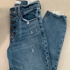A&F vintage high rise mom jean